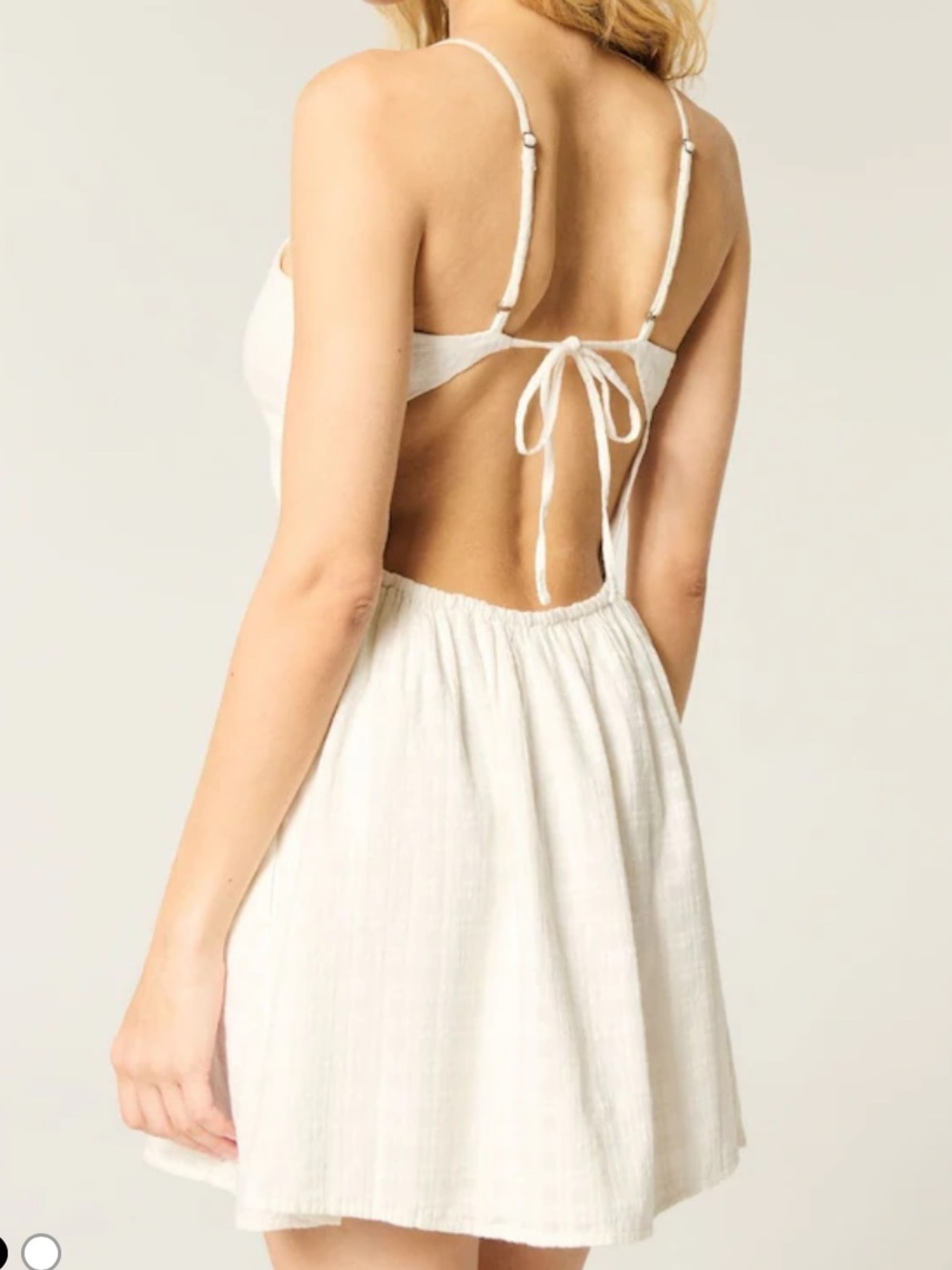 Hollister Strappy Open Back White Dress